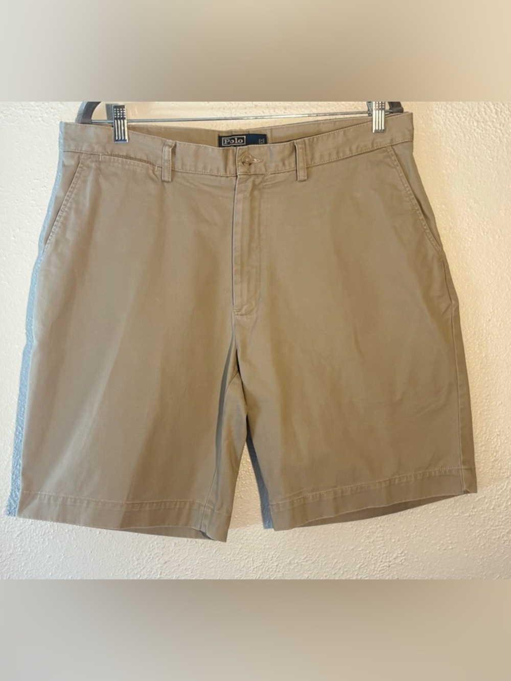 Polo Ralph Lauren Mens Size 36 Cotton Khaki Tan Chino Twill Preppy Shorts